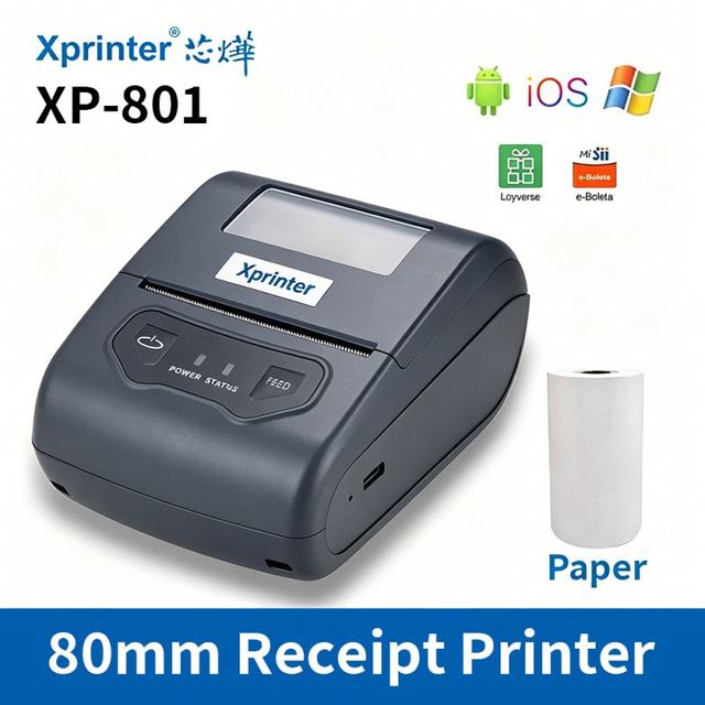 Wireless Handheld Thermal Receipt Printer 80mm XP-801 Compatible with Android & IOS