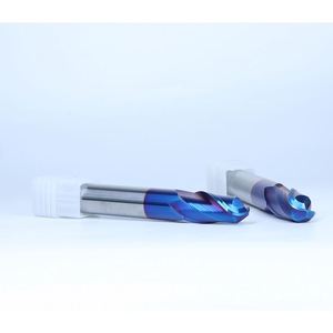 Fresa de extremo esférico de carburo con recubrimiento nano azul de alto rendimiento, HRC65, dos filos, R4x60, 8mm, la más vendida - Product Image 4