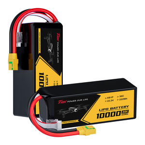 TMK 맞춤형 <span class=keywords><strong>RC</strong></span> 드론 리포 배터리 <span class=keywords><strong>10000mAh</strong></span> 22.2V 6S1P 30C 연속 방전 반고체 배터리 UAV 400Wh/kg 500-사이클 CE - Product Image 2