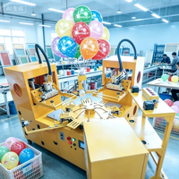 Nouvelle machine de sérigraphie rotative semi-automatique Meichao à 8 postes pour ballons, 2 couleurs, déchargement automatique, système à air chaud, 300x400mm