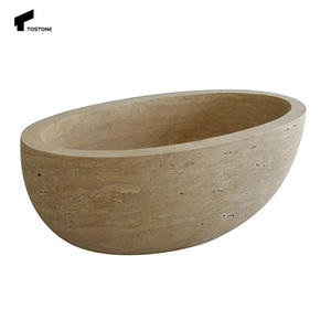 Tostone Modern Interieur Marmeren Classico Travertijn Vrijstaande Badkuipen Voor Indoor Renovaties Van Huizen Villa 'S Badkuip - Product Image 5