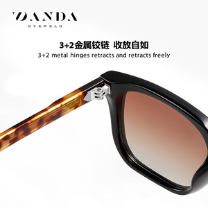 Danda <b>Sunglasses</b> Square Frame <b>Leopard</b> <b>Print</b> TR90 UV400 Polarized Unisex Outdoor Sun Protection - Product Image 5
