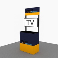 Cadre en aluminium durable de la publicité verrouillable Expo TV Stand Affichage de réception Comptoir d'exposition