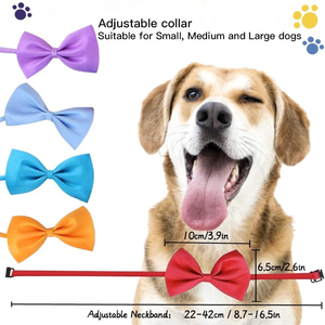 Proveedor de accesorios para el cuidado de mascotas personalizados al por mayor, corbatas para cachorros, collares para gatos, pajarita para perros, Collar ajustable en varios colores - Product Image 3