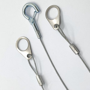 Vaste Stijl 1/<span class=keywords><strong>8</strong></span> \ "Kabeluiteinde Met Karabijnhaak Roestvrijstalen Draadkabel Reling Verlichtingsaccessoires - Product Image 5