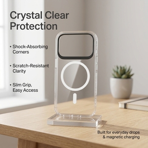 Étui de protection magnétique transparent en TPU pour 17 Pro Max/16/15, ne jaunit pas, accessoires de téléphone portable pressés à chaud - Product Image 2