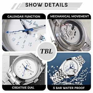 OEM personnalisé qui se soucie je suis déjà en retard montre Seik NH35 hommes montre 39mm mouvement mécanique automatique étanche saphir montre-bracelet - Product Image 2