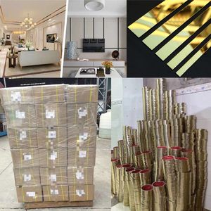 5 mètres/rouleaux SS201 adhésif Flexible moulage brossé garniture murale pour miroir cadre armoire bords et bordures et carreaux - Product Image 3