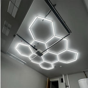 Preço de fábrica 220v 110v alta qualidade hexagonal led teto luz para Car Showroom Garagem Reparação Oficina Iluminação - Product Image 1