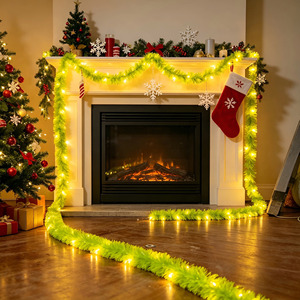 High Quality Christmas LED <b>String</b> Lights Fluorescent Green Polka Dot Decorative Lights Santa Claus <b>Balls</b> Waterproof Modern - Product Image 6