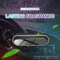 Diffuseur de parfum en gel métallique de luxe pour voiture, mini, personnalisé, à clipser sur grille d'aération, noir, parfum longue durée