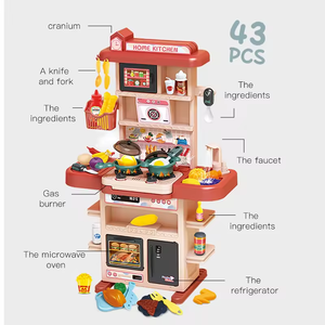 Ensemble de cuisine de haute qualité avec son et lumière, ensemble de jouets d'imitation, véritable jouet de cuisine, <span class=keywords><strong>vaisselle</strong></span> multifonctionnelle éducative pour enfants - Product Image 5