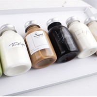 Bouteille de lait en plastique PET jetable de 250ml avec bouchon en aluminium pour jus de fruit soda bière et boissons énergisantes