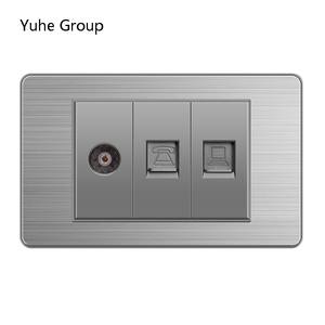 Prise informatique haut de gamme 10A en acier inoxydable série 118 avec panneau tactile - Product Image 6