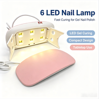 Lampe à ongles UV LED MINI 6W avec logo personnalisé, portable, câble USB, sécheuse pour vernis gel, usage domestique et professionnel, vente en gros, machine pour nail art
