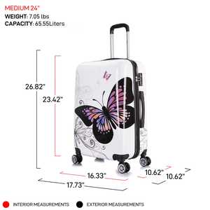 <span class=keywords><strong>Maletas</strong></span> de Mano con Ruedas de Calidad Comprobada, Equipaje <span class=keywords><strong>Ormi</strong></span>, Accesorios de Manija Confiables, Nuevo Diseño de Maleta con Forma de Mariposa - Product Image 2