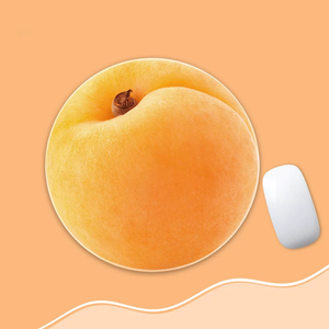 Tapis de souris rond et mignon sur le thème des fruits, avec bords cousus, option de design personnalisé élégant - Product Image 5