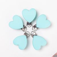 Clip en métal coeur en silicone avec trous sécurité sans BPA né cadeau alimentation bébé attache-tétine