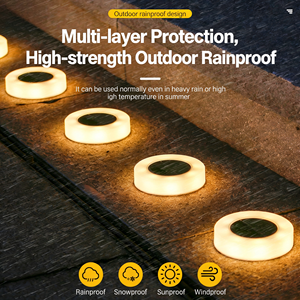 Lampes solaires LED FY818 pour extérieur, éclairage au sol, blanc/clair, IP65, étanches, angle de faisceau 360°, capteur de lumière, <span class=keywords><strong>jardin</strong></span>, 5W, portables - Product Image 2