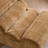 Canapé compressé sans structure en velours Teddy, idéal pour la location de vacances, anti-rayures, direct usine