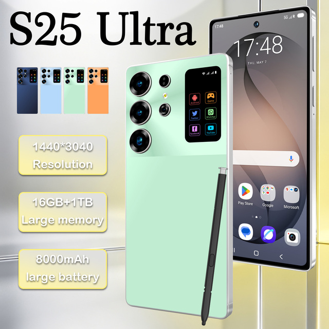 Factory Price S25ultra 5G Android Smartphone 1440*3120 Screen Unlocked Phone for Wholesale Mobile Manufacturer