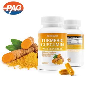 Bioperine 95% özü kapsülleri ile doğal toptan karabiber zerdeçal Curcumin takviyesi - Product Image 1