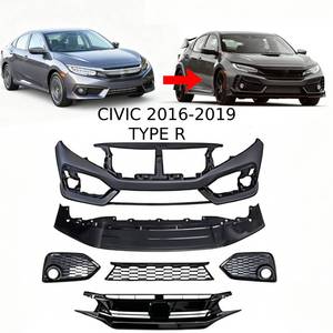 Kit di Conversione Paraurti Anteriore Stile <span class=keywords><strong>Type</strong></span> <span class=keywords><strong>R</strong></span> per <span class=keywords><strong>Honda</strong></span> Civic 2016-2019, Kit Carrozzeria in ABS con Griglia OEM 04711-TGH-A00ZZ - Product Image 1