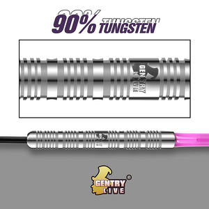 Juego de Dardos Gentry Live Fairy Tale Serie GL-05 con Punta Blanda o Punta de Acero, 90% Tungsteno - Product Image 3