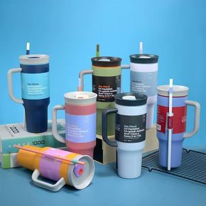 Nuevo Vaso Térmico de Acero Inoxidable de 40oz 2025 con Doble Pared Aislada, Taza Deportiva con Asa para Coche y Popote, Ideal para Uso en Oficina y Actividades al Aire Libre - Product Image 1
