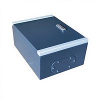 Boîte de jonction électrique étanche verrouillable 300*400*200mm en acier noir avec charnières, boîtier extérieur pour distribution d'énergie