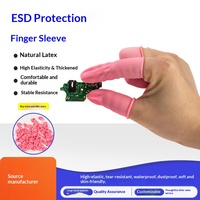 Fundas Protectoras para Dedos Desechables, Antiestáticas, Impermeables, Elásticas, Color Rosa, para Talleres Electrónicos Libres de Polvo