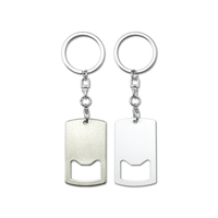 Porte-clés personnalisé vintage tendance en acier inoxydable double face avec décapsuleur créatif et impression fine par sublimation
