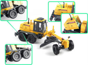 Di alta qualità per bambini di simulazione di 1:35 in miniatura piccolo metallo MOTER <span class=keywords><strong>GRADER</strong></span> modello di camion giocattolo per business regalo - Product Image 5