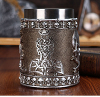 Nouveau Halloween Décoratif Horrible Visage Crâne 600ML Gobelet Tasse Nuit Bar Vaisselle Creative Ornement Bière Tasses pour Bureau