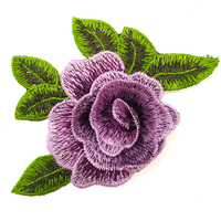3D niveau lumineux Rose dentelle fleur couleur broderie Patch accessoires bricolage dentelle accessoires nationalité agir le rôle