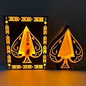 Exhibidor de Botellas LED Acrílico Personalizado con Diseño de As de Espadas, Servicio <span class=keywords><strong>VIP</strong></span>, Exhibidor de Botellas de Champán, para Bar, Fiesta, KTV, Presentador de Botellas con Luz - Product Image 2