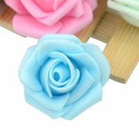 4 CM Kepala Bunga Mawar Buatan dari Busa PE, Buatan Tangan, Simulasi Tinggi, Aksesoris Dekoratif untuk Kotak Permen, Bola Bunga, Lampu