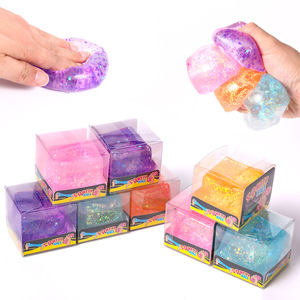 Cubo Sensorial Blandito de Maltosa de Ascenso Lento, Juguete Antiestrés con Purpurina y Caja - Product Image 1