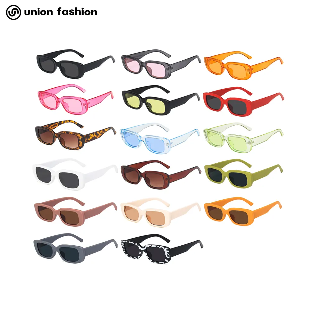 2022 Горячие Продажи Классические Ретро Винтажные маленькие квадратные женские очки в металлической оправе с металлическими петлями прямоугольные пластиковые солнцезащитные очки