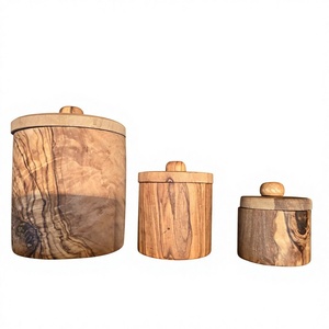 Pot à miel en bois, pot à miel avec couvercle rabattable, fait à la main, passe au lave-vaisselle, chauffable, design classique, récipient de service pour aliments, cuisine - Product Image 5