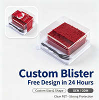 Meilleure barquette d'emballage en blister PET sur mesure de 1 mm d'épaisseur pour gâteau carré - Recyclable, certifiée CE, modèle LS-C061, origine Zhejiang