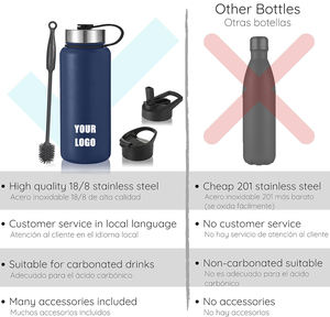 Bouteille d'eau thermique en acier inoxydable de 1000 ml avec paille, portable, étanche, sans BPA, pour enfants, eau bouillante, prête pour les fêtes - Product Image 6