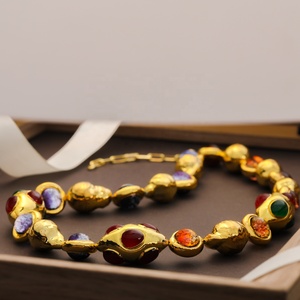 Collar de Perlas Vintage de Alta Calidad con Cristales de Estrás y Cadena de Cuerda, Chapado en Oro y Cobre, para Bodas y Compromisos - Product Image 3