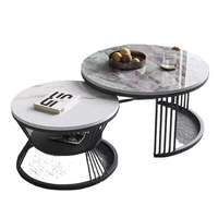 Ensemble de table basse moderne avec plateau en dalle de quartz et pieds en acier inoxydable, design durable pour le salon et la chambre à coucher