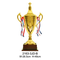 Nouveau Design Médailles et Trophées Trophée de galvanoplastie Roman et Chic Base de grande taille Trophée de football en métal