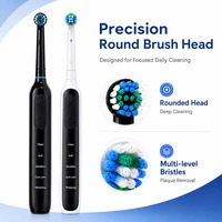 Brosse à dents électrique rechargeable de haute qualité personnalisée, poils doux, brosse à dents électrique rotative pour les voyages et la maison