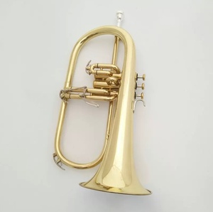 <span class=keywords><strong>Trompette</strong></span> Flugelhorn en Si bémol laqué or, <span class=keywords><strong>prix</strong></span> d'usine, instrument en laiton pour performance professionnelle et débutants - Product Image 4