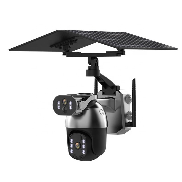 6MP Wifi 4g Sim Card Solar Panel Wireless Security Cctv Dome Ptz Ip Camera 360 Outdoor Solar Battery Powered Ptz Camera