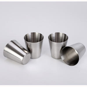 BST Juego de 4 Vasos de Chupito de Acero Inoxidable 304 de 30 ml, Color Natural, Ecológicos, Duraderos, Modernos, con Logotipo Personalizado - Product Image 5