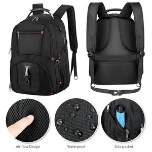 Mochila de viaje de negocios impermeable duradera, mochila Oxford de gran capacidad antirrobo, mochila para ordenador portátil Vintage multifuncional - Product Image 4